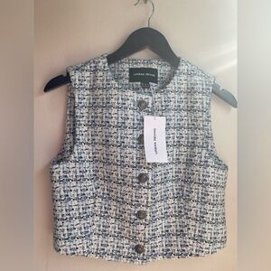 Urban Revivo Tweed Button-Up Vest